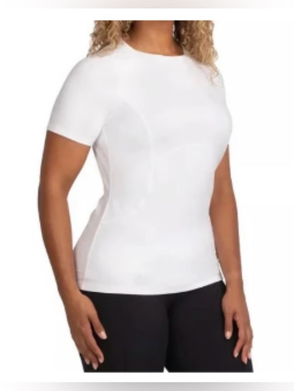 NWT Spyder Active Women's Short Sleeve Crewneck Performance Top - White size S